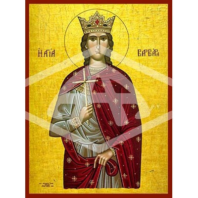 Barbara The Great Martyr, Mounted Icon Print Available In 2 Sizes