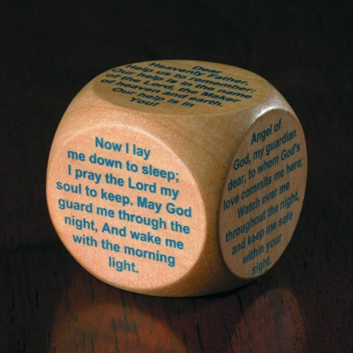 Bedtime Prayer Cube, With 6 Different Prayers 3.5cm / 1.5 Inches Diameter