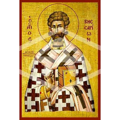 Bessarion Archbishop of Larisa, Mounted Icon Print Size 14cm x 20cm