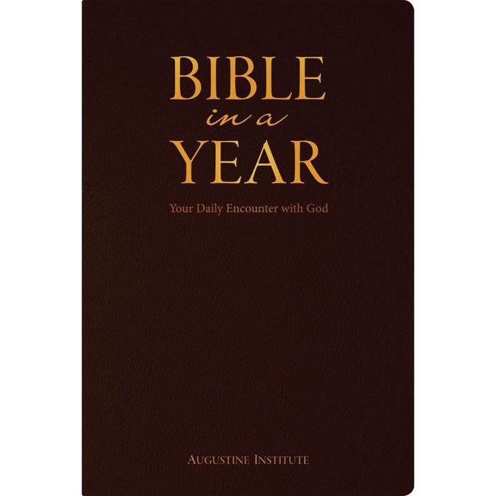 Bible in a Year, Leather Bound Burgundy (RSV) Revised Standard Version 2nd Edition Catholic Bible, by Dr. Tim Gray