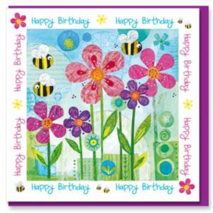 Christian Greetings Cards, Happy Birthday, Birthday Bees Greetings Card With Bible Verse Philippians 1:6
