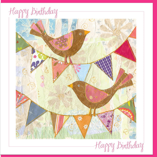 Christian Birthday Greetings Card, Birds Design With Bible Verse