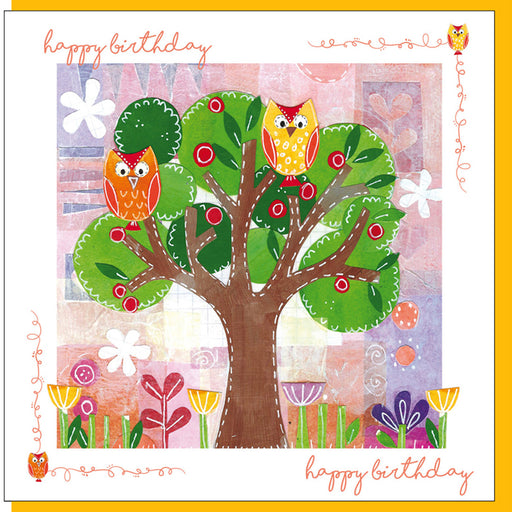 Christian Birthday Greetings Card, Owl Design With Bible Verse