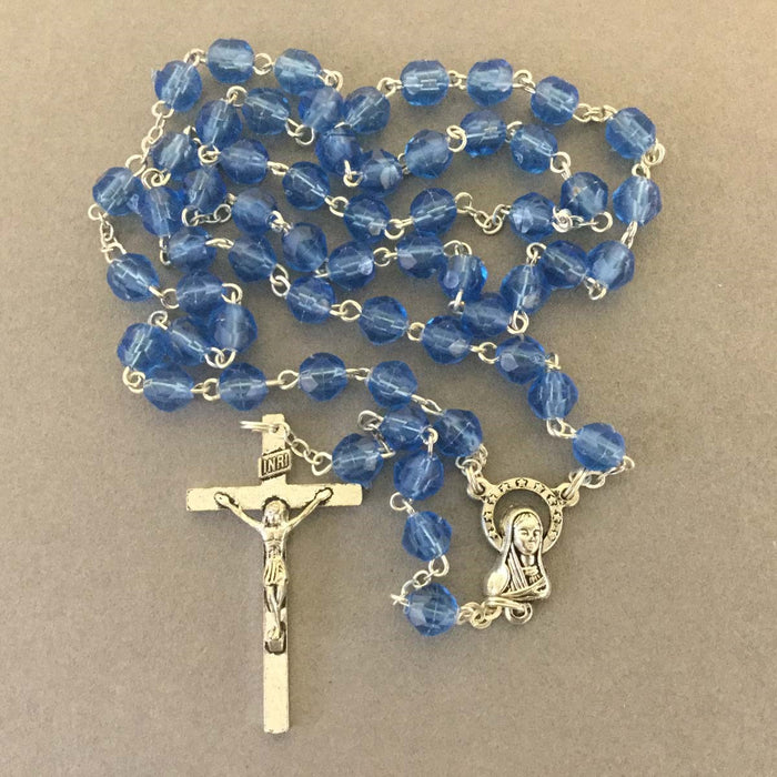 Blue Acrylic Rosary 5mm Beads
