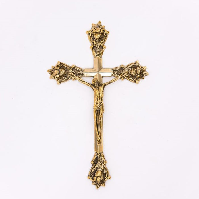 Crucifix 13 Inches High Brass