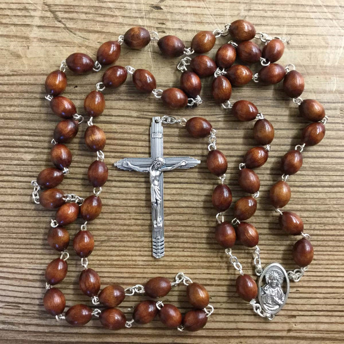 Brown Wooden Rosary Beads 7mm Diameter Beads