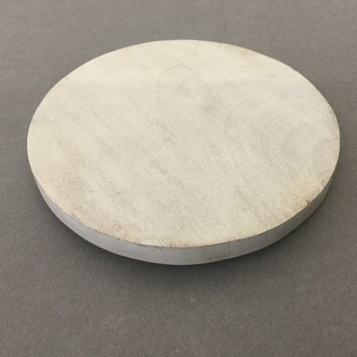 20% OFF Wooden Coaster, Off White 10cm / 4 Inches Diameter