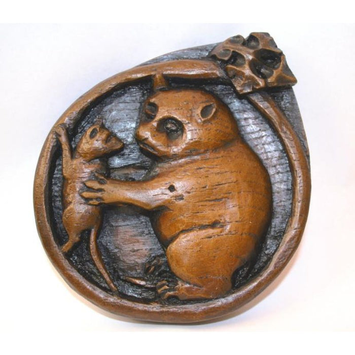 Cat and Mouse Beverley Minster, Replica Church Woodcarving 13cm / 5 Inches Diameter