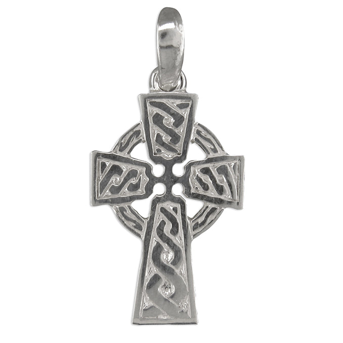 Celtic Cross In Sterling Silver 21mm High