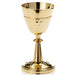 Home Communion Chalice Chalice and Paten Gold Finish Mission Chalice 13.5cm high, Chalice holds 3fl oz