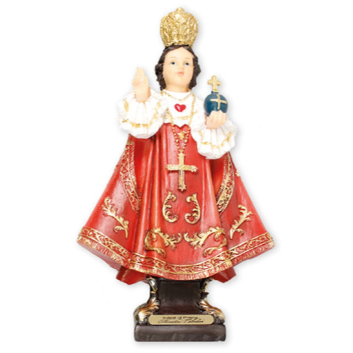 Infant of Prague Statue 13cm - 5 Inch High Resin Cast Statue Red Gown Catholic Statue