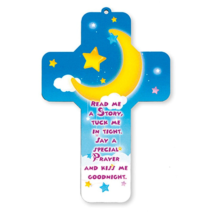 Read Me A Story, Children's Wooden Cross 18.5cm / 7.25 Inches High