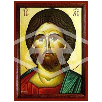 Christ Bust, Mounted Icon Print Size 20cm x 26cm