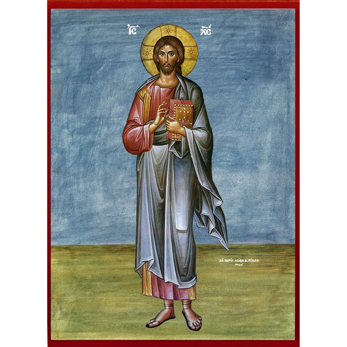 Christ Blessing, Mounted Icon Print Size 20cm x 26cm