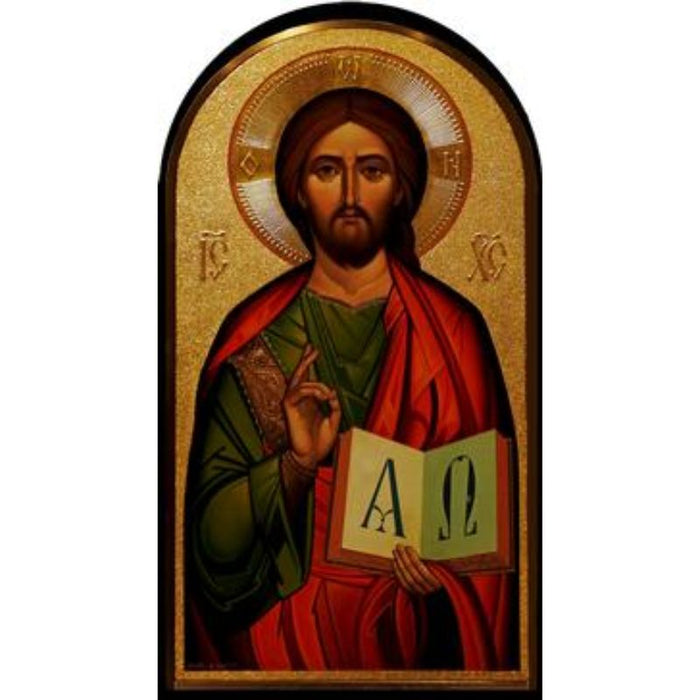 Cathedral Stained Glass, Christ Blessing Icon Washington Basilica USA, Stained Glass Window Transfer 18.2cm High