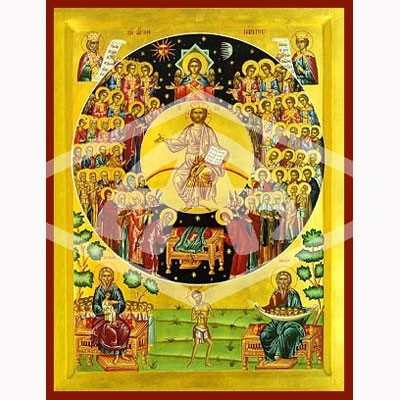 Christ In Glory, Mounted Icon Print Size 20cm x 26cm