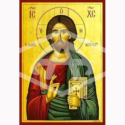 Christ Pantocrator, Mounted Icon Print Available In 3 Sizes
