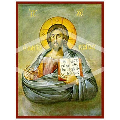 Christ Pantocrator, Mounted Icon Print Available In 2 Sizes