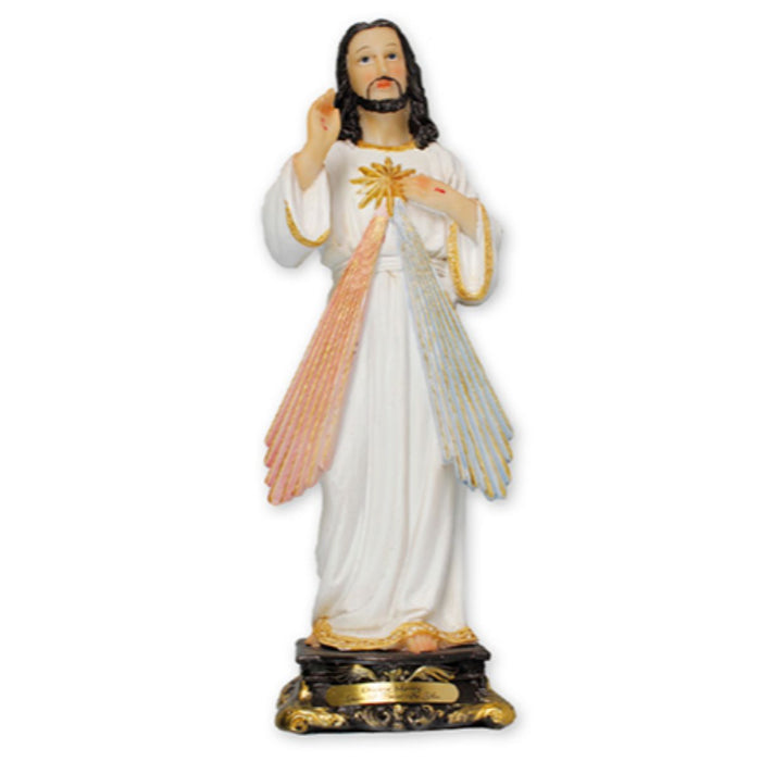 Divine Mercy Statue 13cm - 5 Inches High Resin Cast Figurine Jesus Christ Catholic Statue