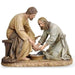Jesus Washing Disciples Feet 20cm - 8 Inches Wide Resin Cast Figurine Catholic Statue
