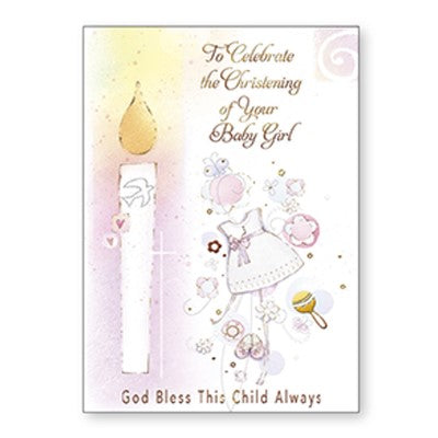 Christening Baby Girl Greetings Card