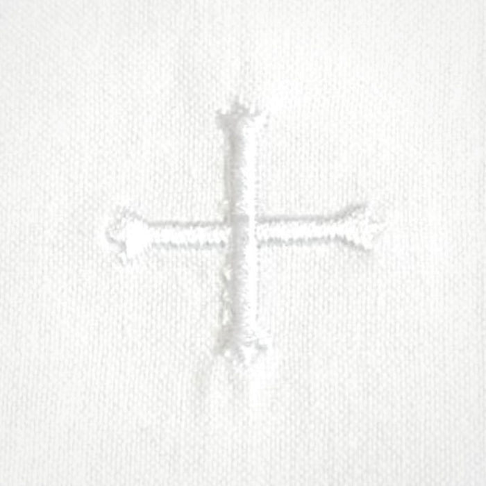 Chalice Pall White Cross Design, Church Altar Linen Size 6 x 6 Inches