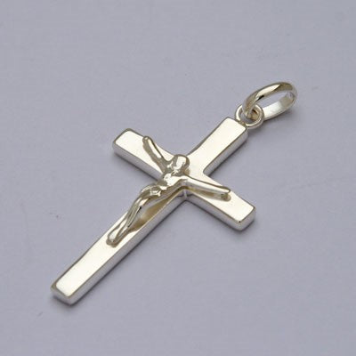 Sterling Silver Crucifix 42mm In Length