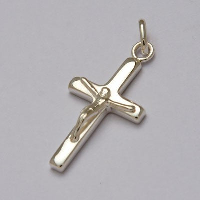 Sterling Silver Crucifix 30mm In Length Thick Cast