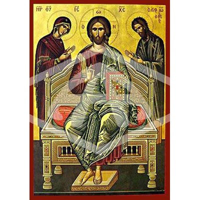 Deesis Icon, Mounted Icon Print 14cm x 20cm | Pilgrim Shop Walsingham ...