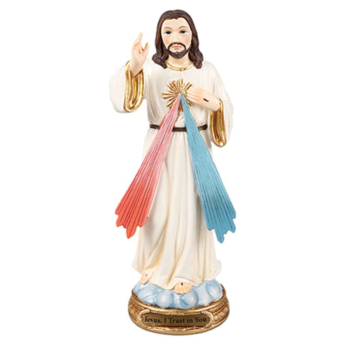 Divine Mercy Statue 12cm - 5 Inches High Resin Cast Figurine Jesus Christ Catholic Statue