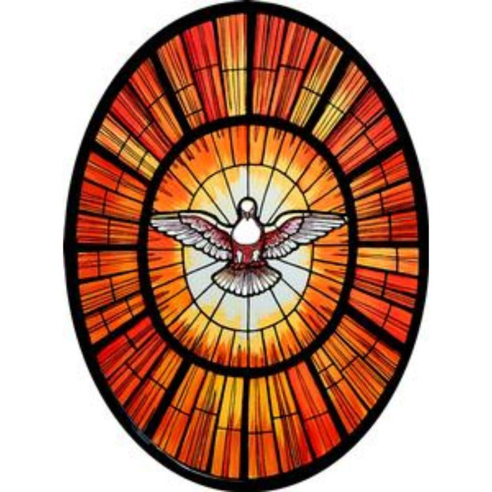 Cathedral Stained Glass, Dove Of The Holy Spirit, The Vatican Italy, Stained Glass Window Transfer 18.2cm High