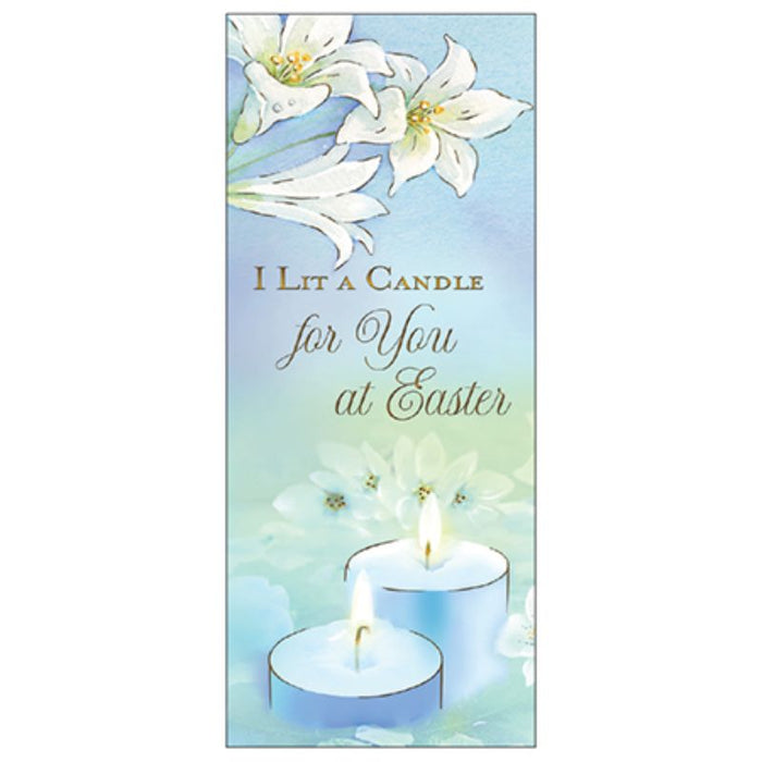 I Lit A Candle For You At Easter, Greetings Card With Prayer On The Inside