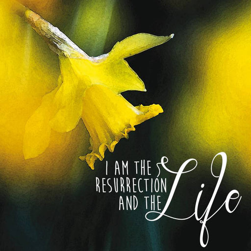 Christian Greetings Cards For Easter, Easter Greetings Cards Pack of 5, I am the resurrection and the life design