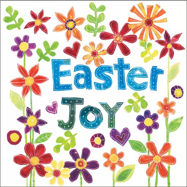 Easter Greetings Cards Pack of 5 Easter Joy, With Bible Verse On the Inside John 20:19