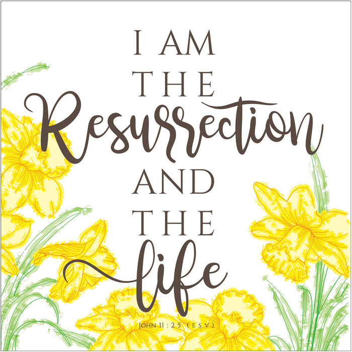 Christian Catholic Easter Greetings Cards Pack of 5, I Am The Resurrection And The Life