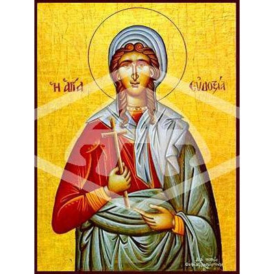 Eudoxia the Martyr at Canopus Egypt, Mounted Icon Print