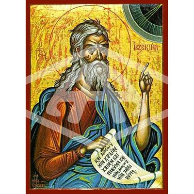 Ezekiel Holy Prophet, Mounted Icon Print Size 10cm x 14cm