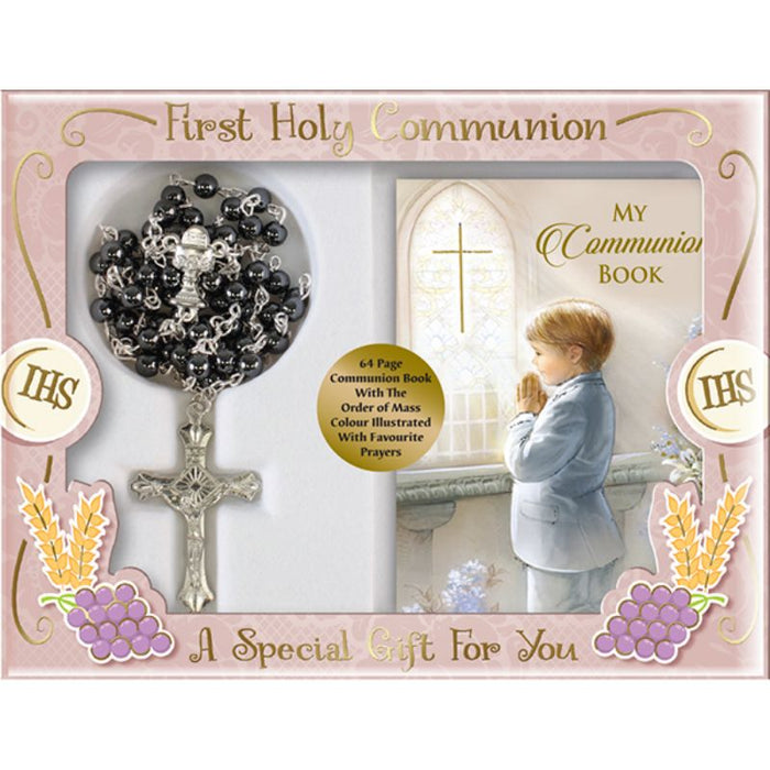 First Holy Communion Gift Set For a Boy, A Special Gift For You with Prayer Book & Rosary
