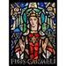 Cathedral Stained Glass, Flos Carmeli Aylesford Priory, Stained Glass Window Transfer 18.5cm High