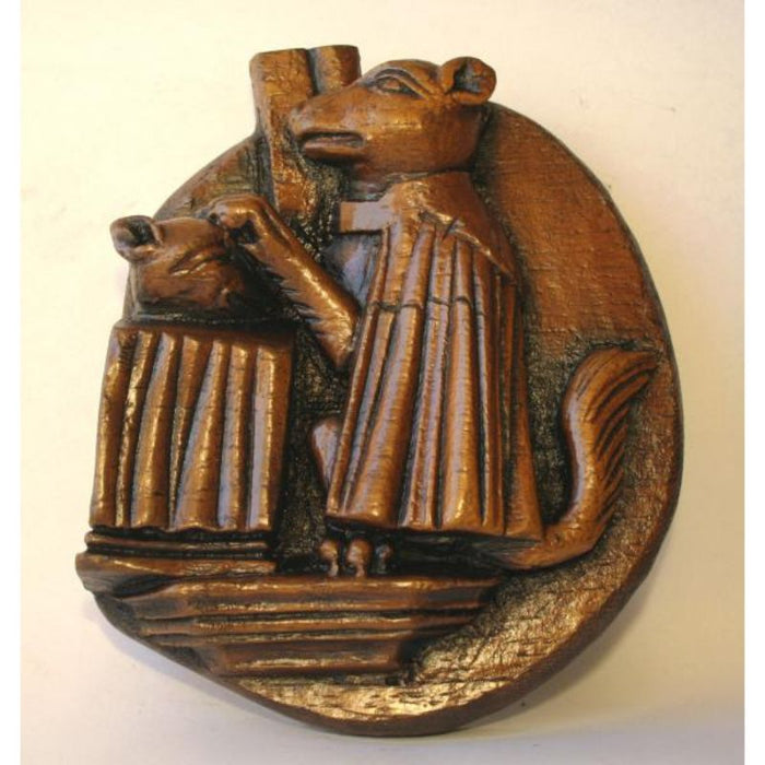 Fox Saying Grace Worcester Cathedral, Replica Church Woodcarving 17cm / 6.75 Inches High