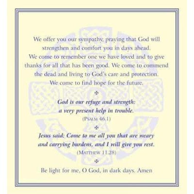 Funeral Prayer Cards Pack of 50