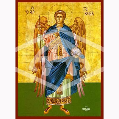 Gabriel the Archangel, Mounted Icon Print 20 x 26cm
