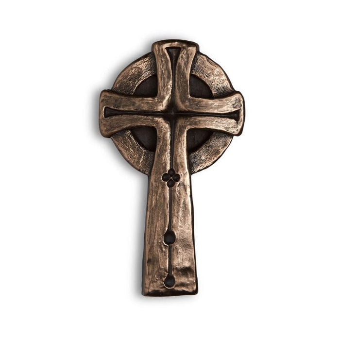 Glendalough Celtic Cross 15cm High, Hand Cast Bronze Resin From The Wild Goose Studio