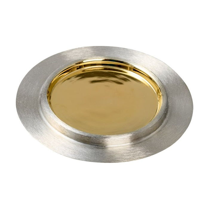 Gold and Nickel Silver Plated Communion Host Plate, 18.5cm / 7.25 Inches Diameter