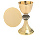 Church Supplies, Chalice and Paten With Silver Knop Gold Plated Satin Finish 20cm High
