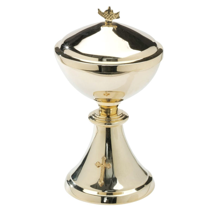 Church Ciborium Gold Plated 17cm High, Holds 200 Peoples Hosts