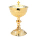 Church Supplies, Ciborium Gold Plated 25cm High, Set with Semi Precious Crystal Stones, Holds 200 Plus Peoples Hosts