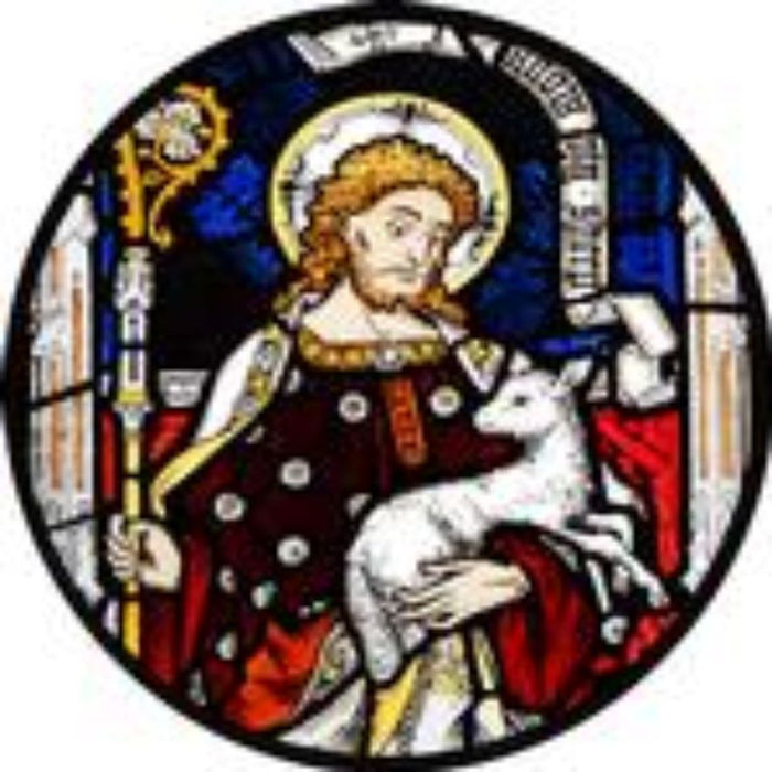 Cathedral Stained Glass, Good Shepherd Bath Abbey, Stained Glass Window Transfer 13.5cm High