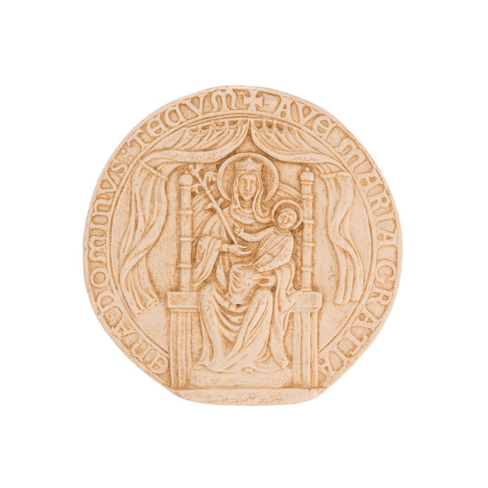 The Great Seal of Our Lady Of Walsingham, 18cm - 7 Inches Diameter Hand Cast In Resin