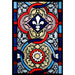Cathedral Stained Glass, Grisaille and Fleur The Church of the Jacobins Toulouse France, Stained Glass Window Transfer 19cm High